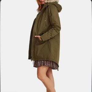Face Jackets & Coats | Fat Face Long Green Judy Parka Coat | Color: Green